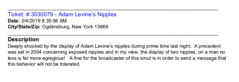 Illustration for article titled America Vs. Adam Levine's Nipples: All The FCC Viewer Complaints About The Super Bowl Halftime Show